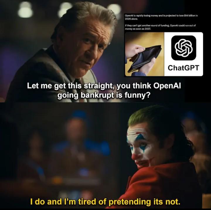 Let Me Get This Straight, You Think OpenAI Going Bankrupt Is Funny?