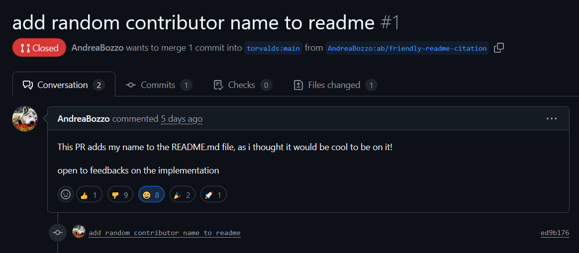 Best Pull Request Of All Time