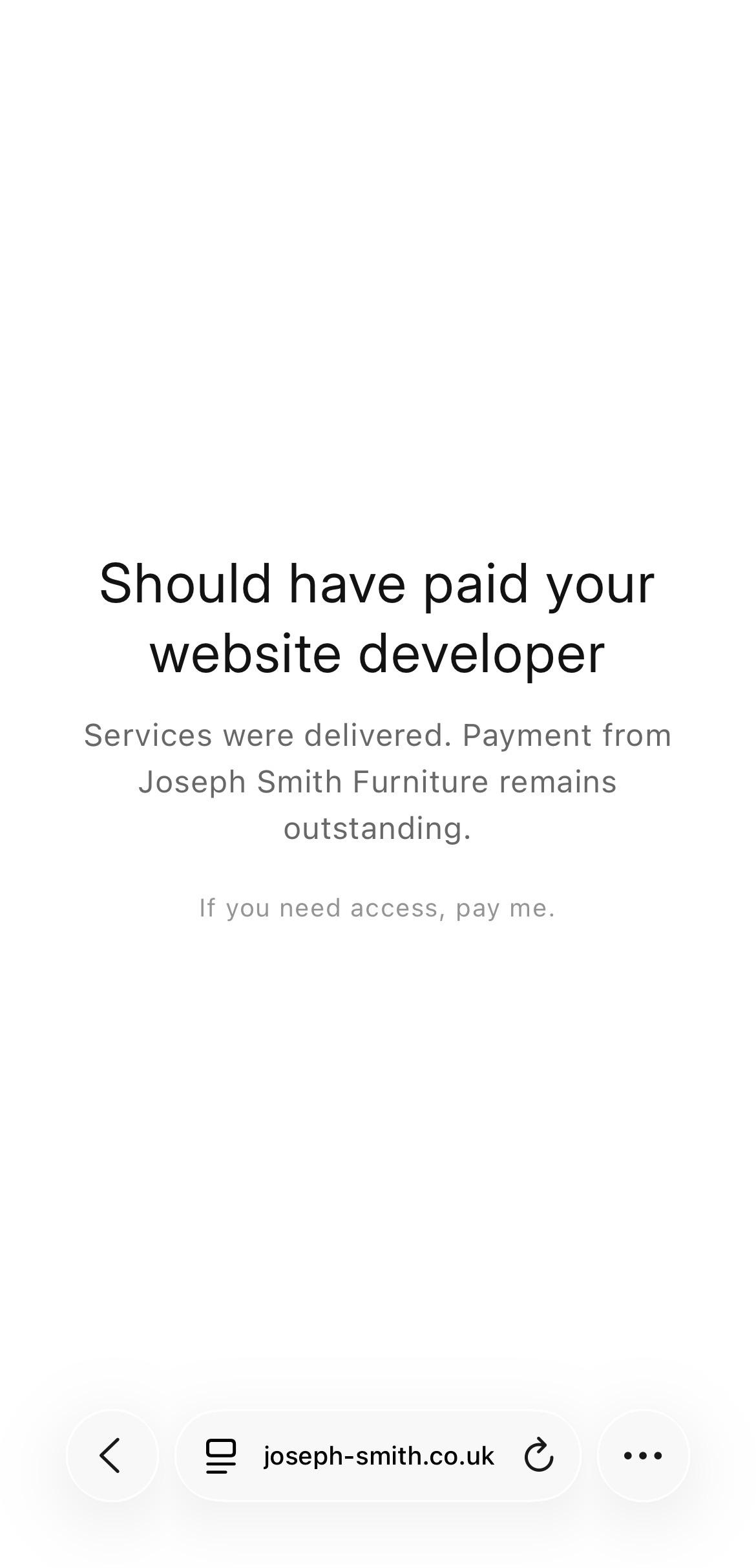 Web Developer Sends Client To Code Jail
