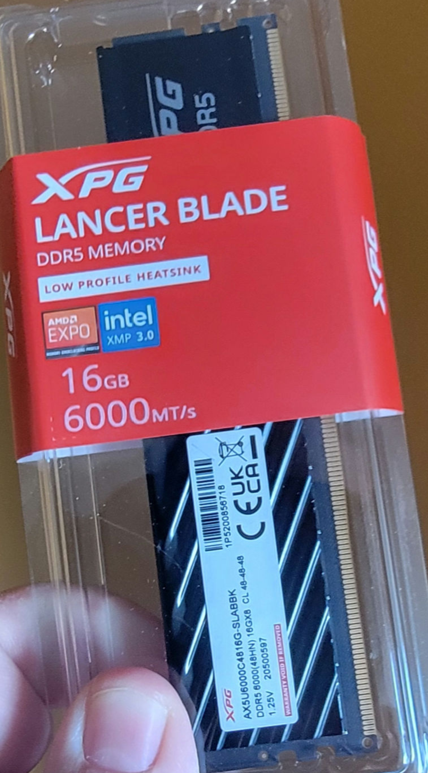 Gentleman, I Am Glad To Inform You That After A Month Of Waiting I Have Acquired A Single Stick Of Ram