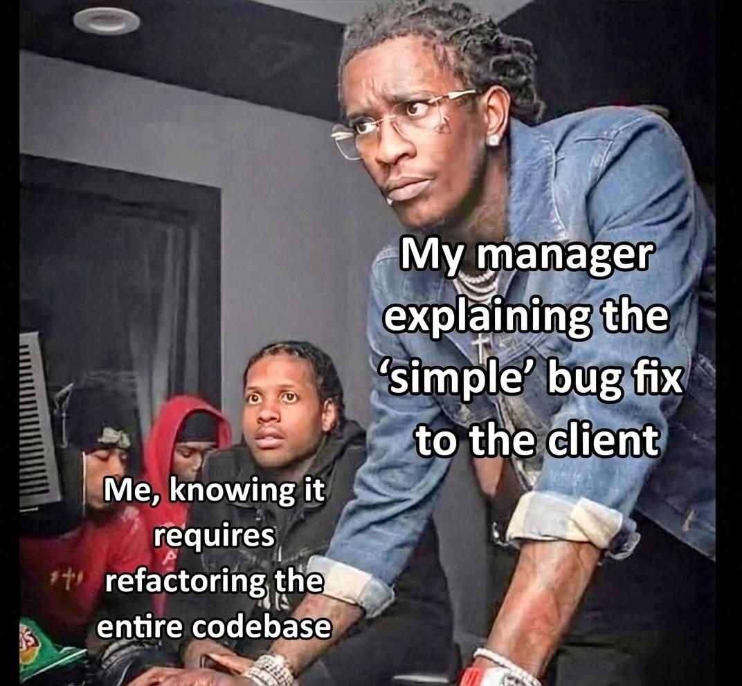 Me Watching My Manager Commit My Next Three Weekends