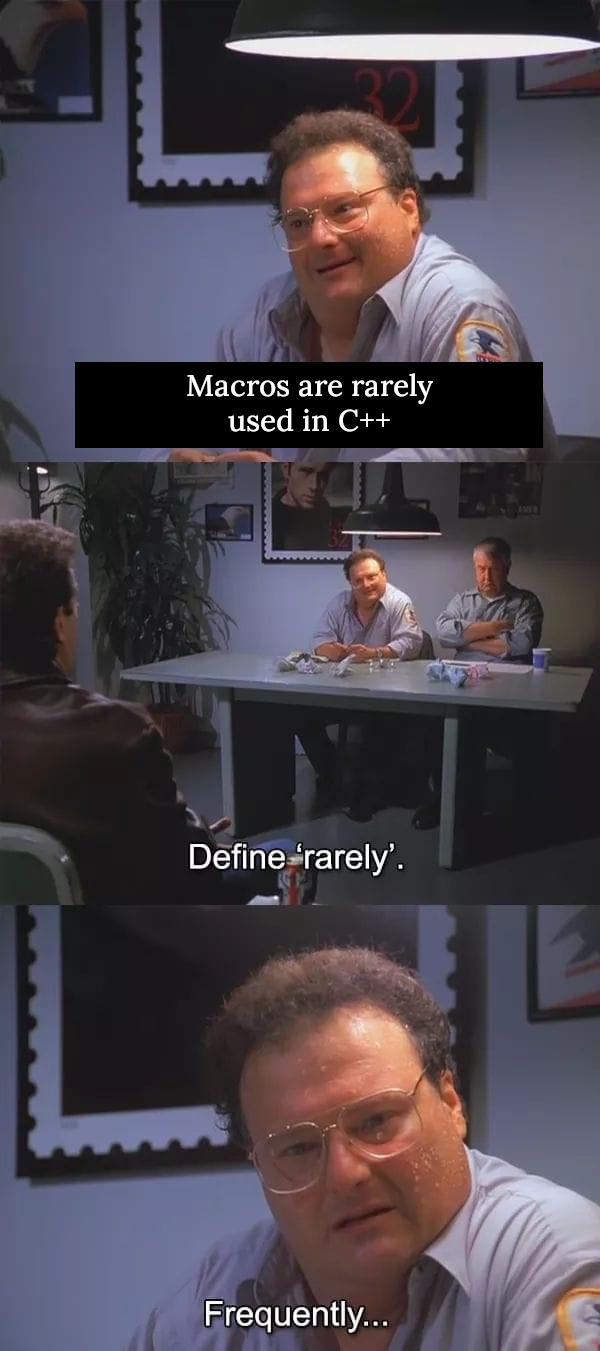 Macros Are Rarely Used