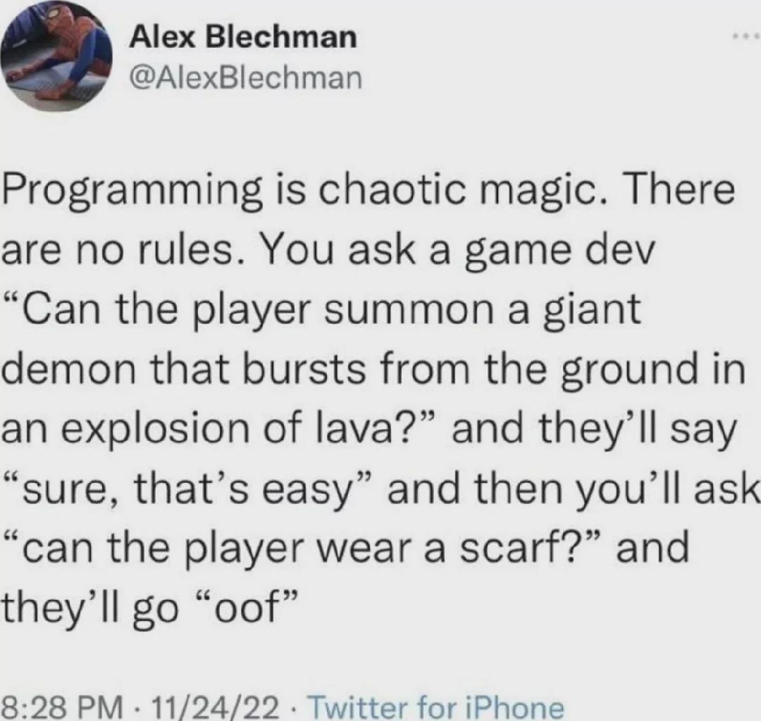 Game Dev Logic Is Just Arcane Chaos