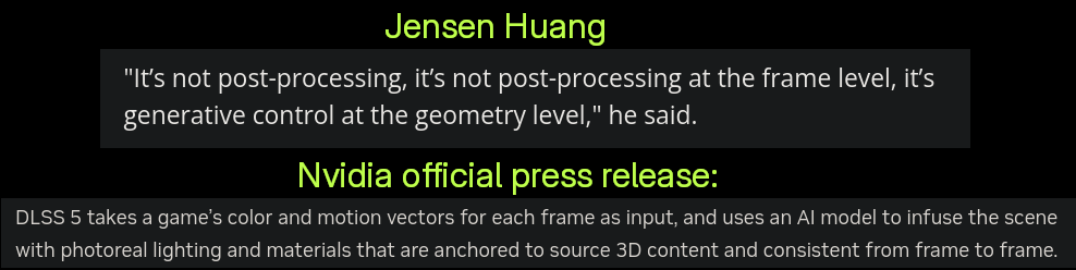 Jensen Doesn't Understand How DLSS 5 Works