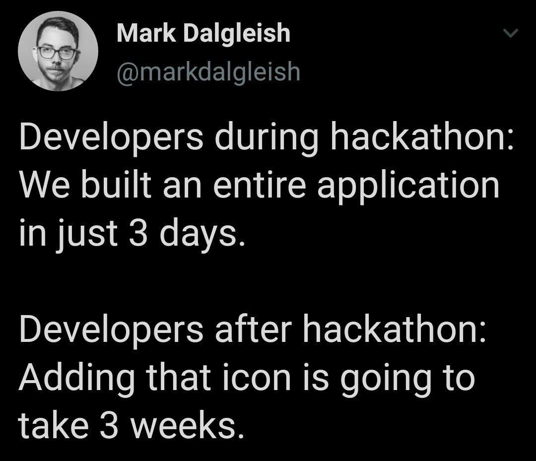 Hackathon Energy Vs. Real World Velocity