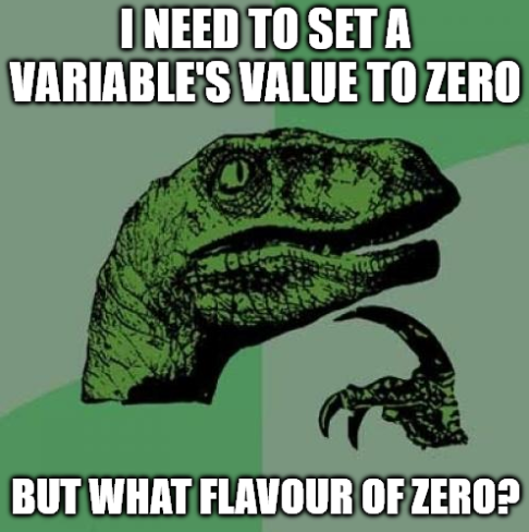 When The Compiler Says Wrong Kind Of Zero