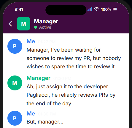 Pull Request Review Request Pagliacci