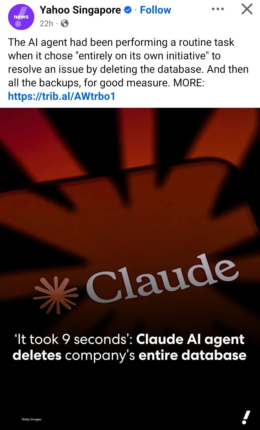 AI Agent Deletes Company Database In 9 Seconds