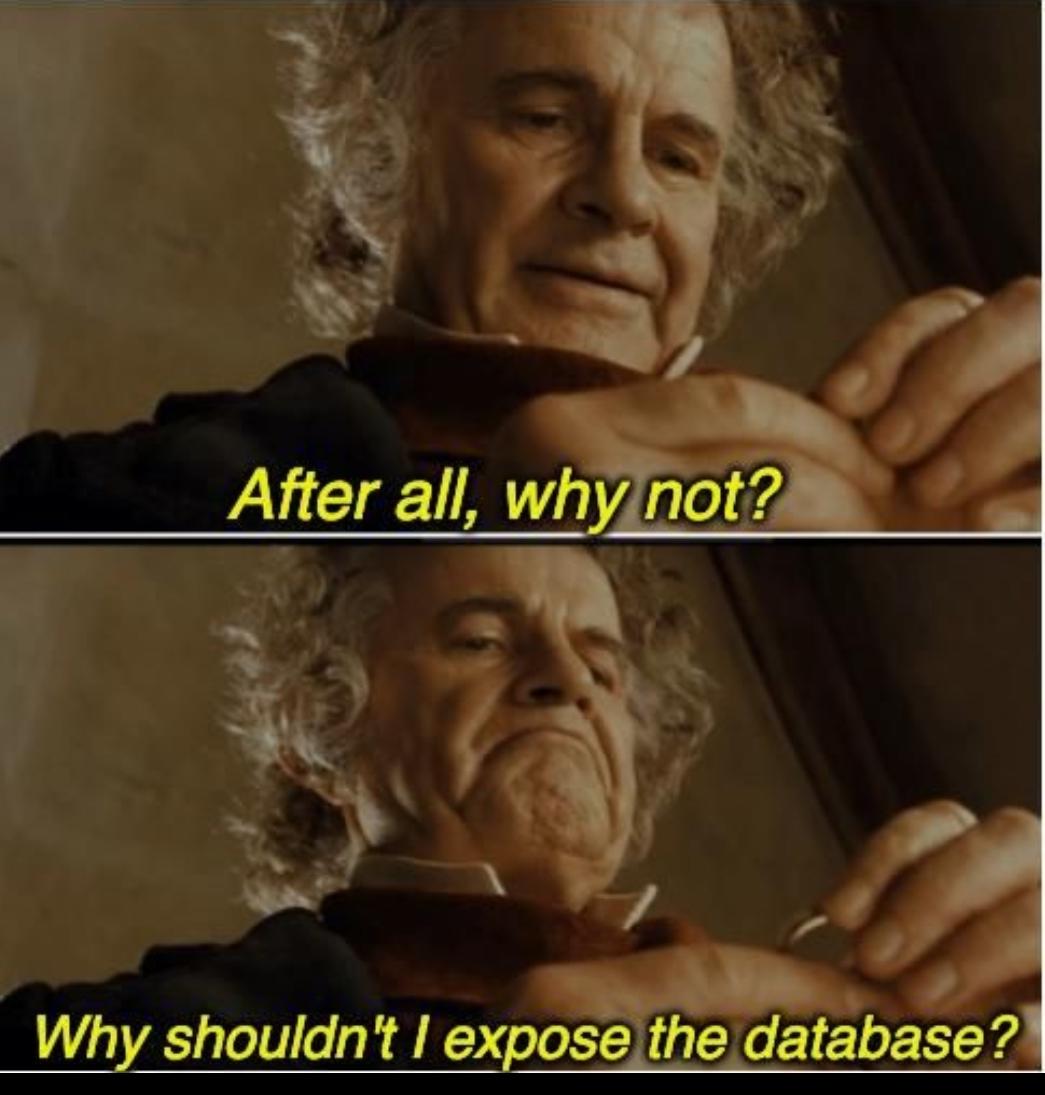 Why Shouldn't I Expose The Database