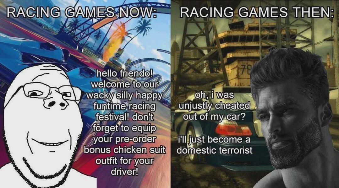Racing Games Now Vs Then