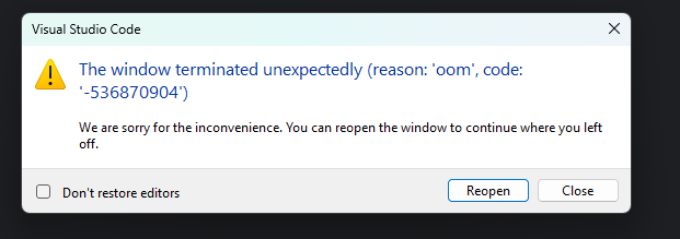 Why The Fuck Is VS Code Out Of Mana