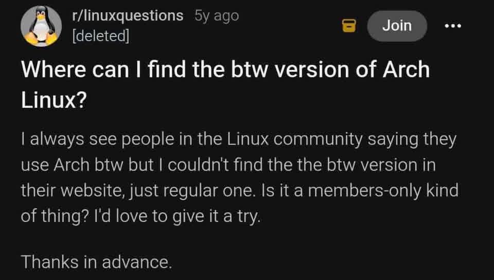 I use arch btw Memes · ProgrammerHumor.io