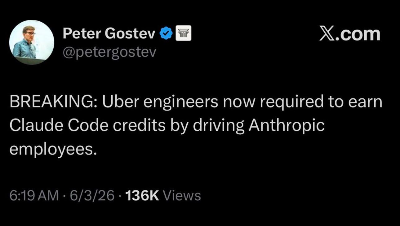 Uber Engineers Drive For Claude Credits