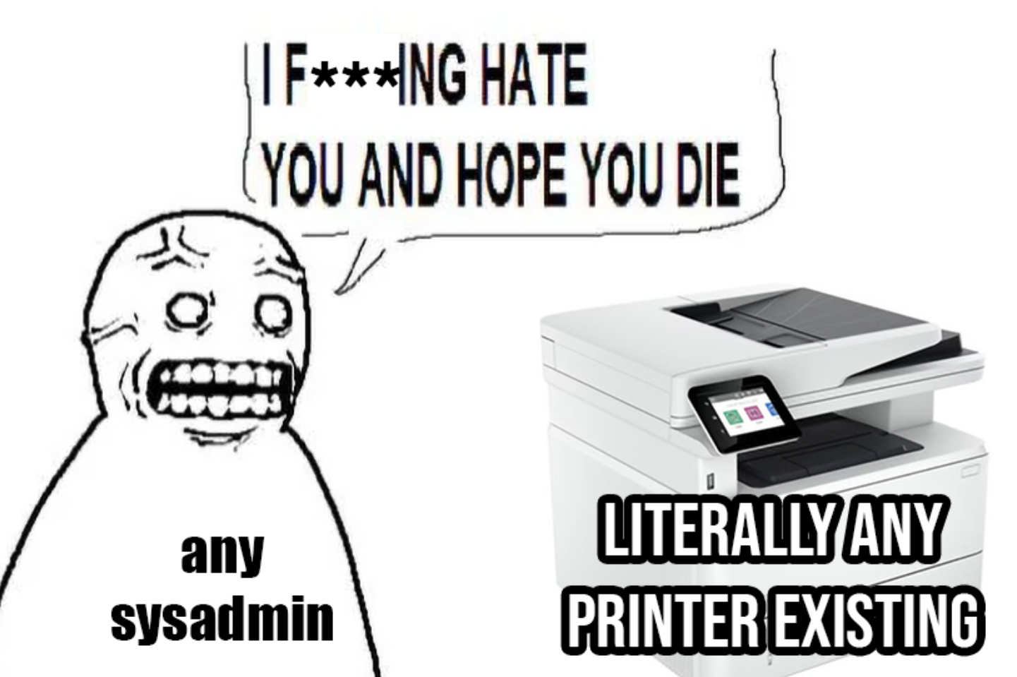 Me Operating On Any Printer