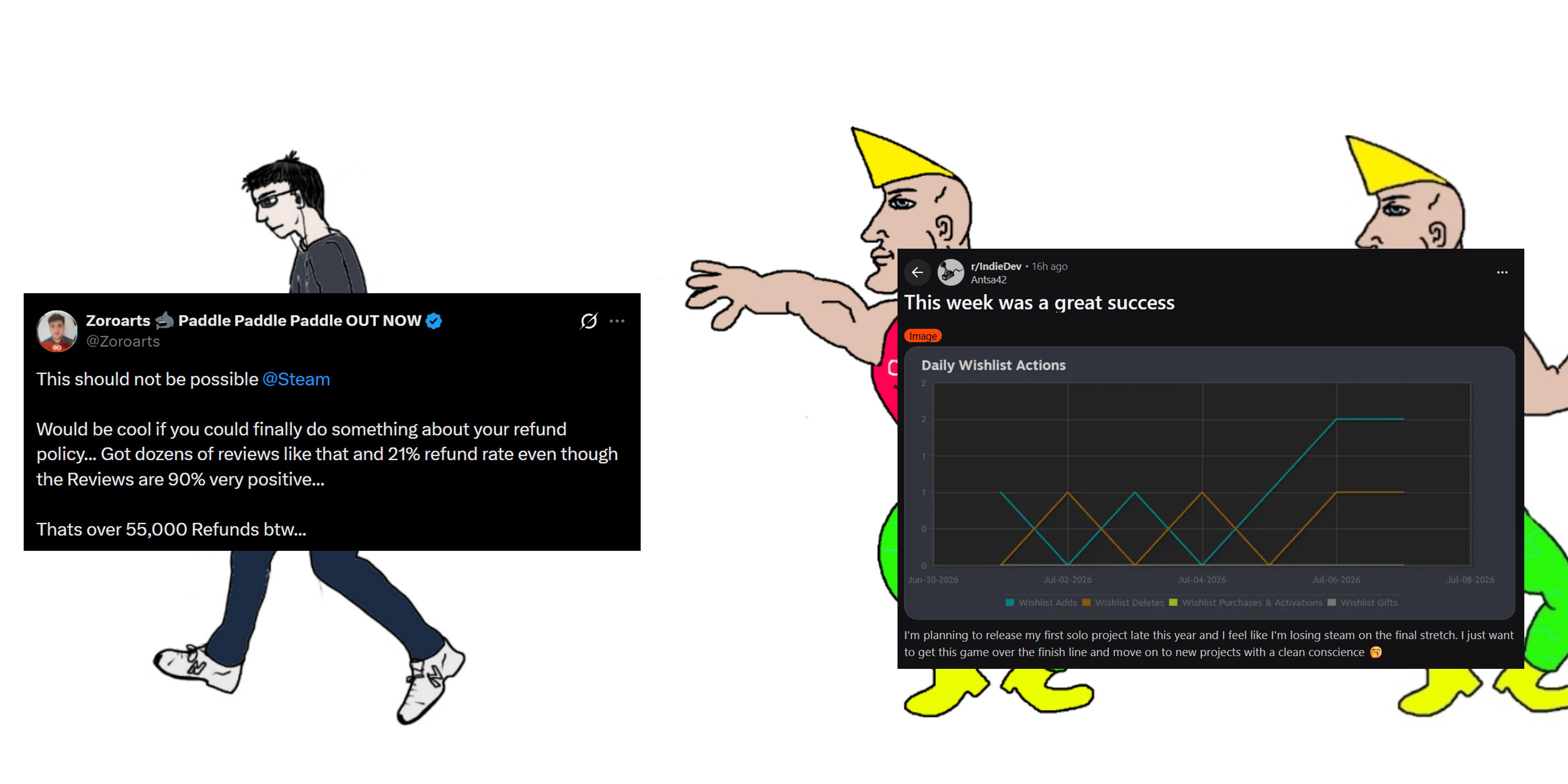 Not Comparing, Just Thought The Contrast Was Funny