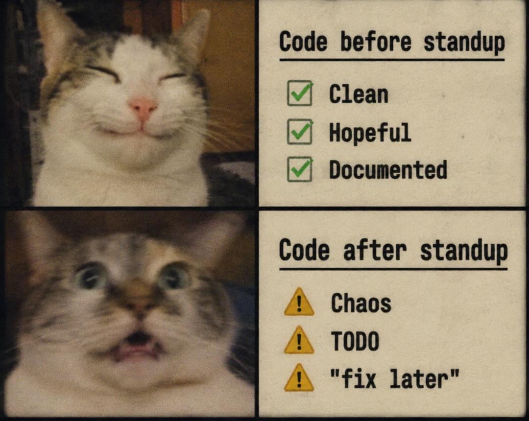 Code Before And After Standup