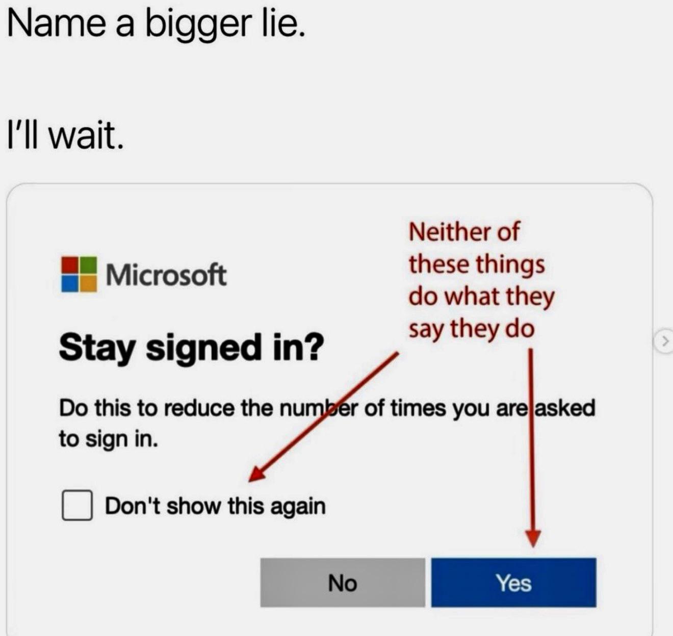 Microsoft Asked Me To Stay Signed In Then Asked Me To Sign In