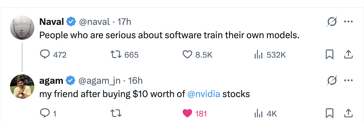 My Friend After Buying $10 Worth Of Nvidia Stocks