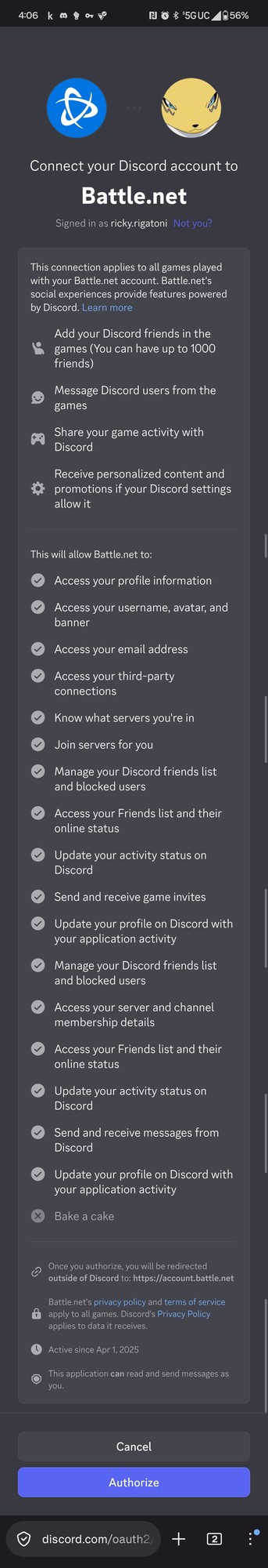 Battle.Net's Discord Permissions