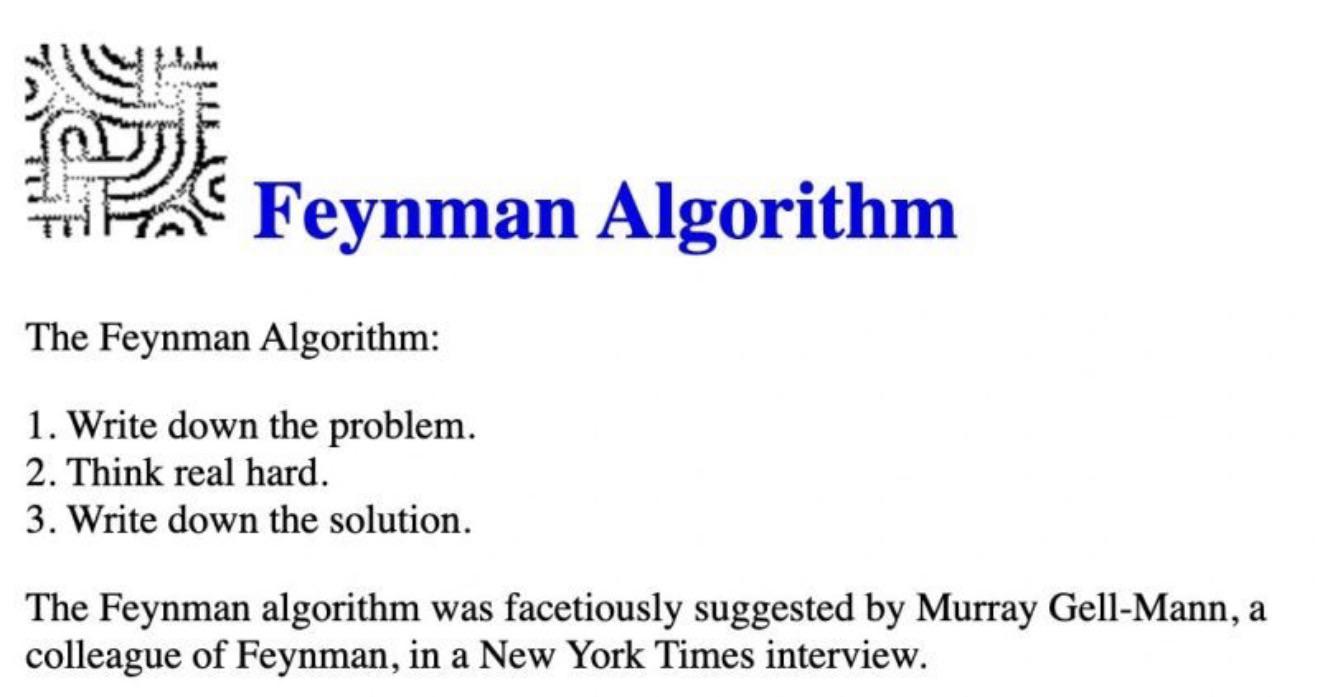Feynman Driven Development