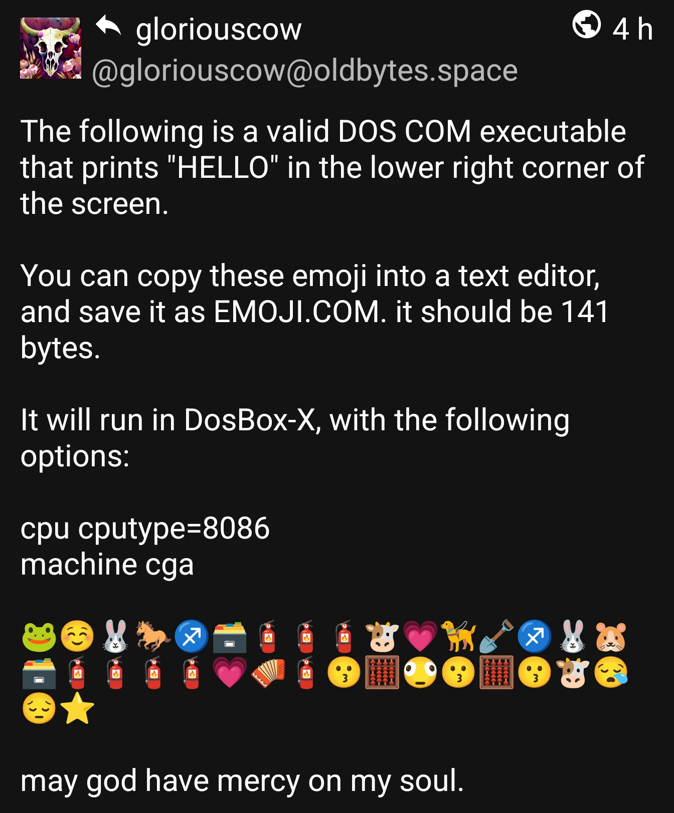 Hello From The DOS Side