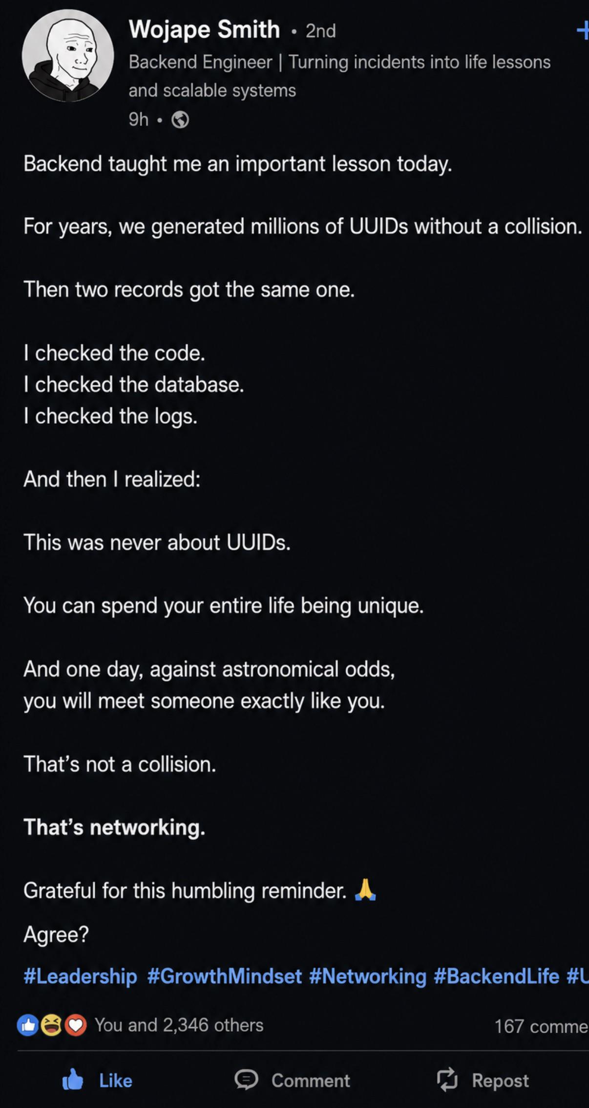 Uuid Life Lessons