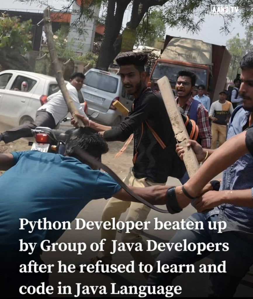 Python Dev When You Ask Them To Learn Java