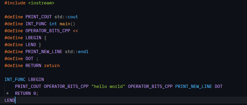 Hello World With Macro In C++