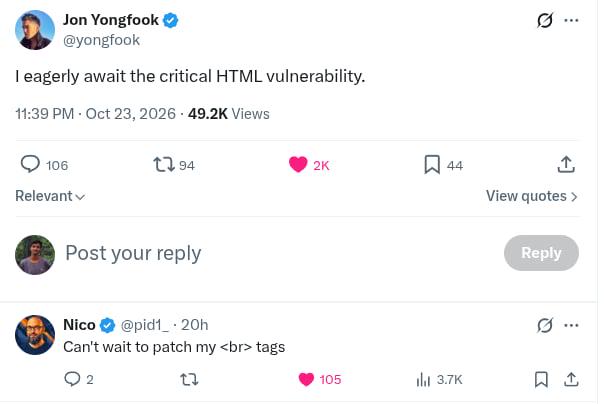 Waiting For HTML Vulnerability