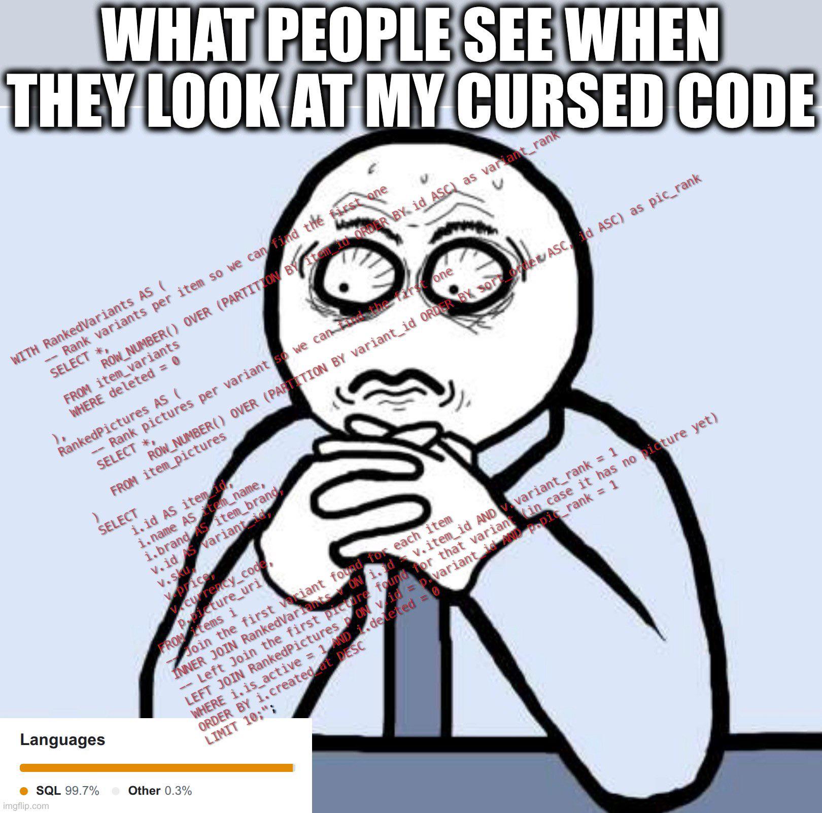 What People See When They Look At My Cursed Code