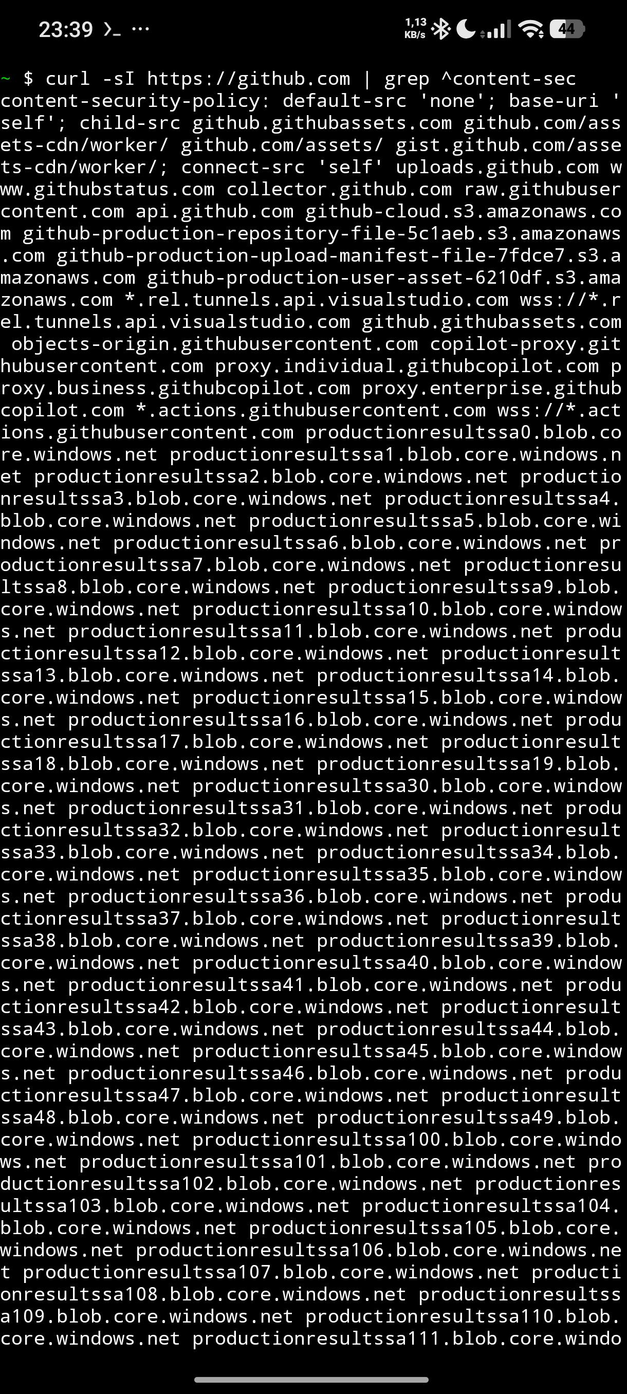 Git Hub's Http Header